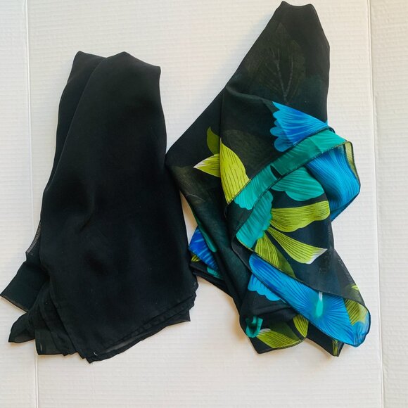 2 Huge Scarfs Perfect Sarong Bathing Suit Wrap Coverage - Picture 5 of 6